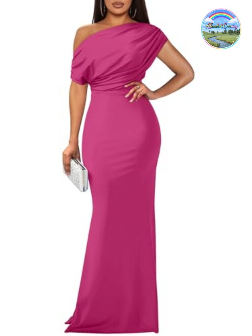 Sleeveless Off Shoulder Mermaid Maxi Formal Party Dress